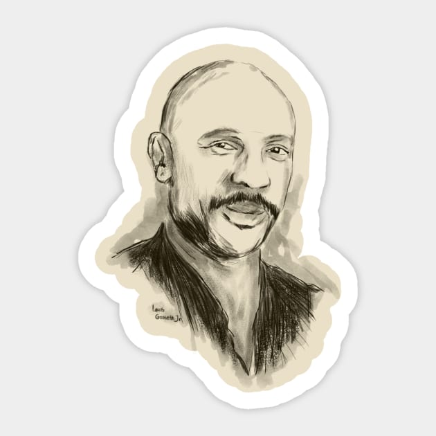 Louis Gossett Jr Sticker by sanantaretro